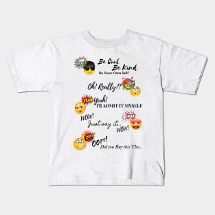 Be Cool, Be Kind / funny emoji Kids T-Shirt